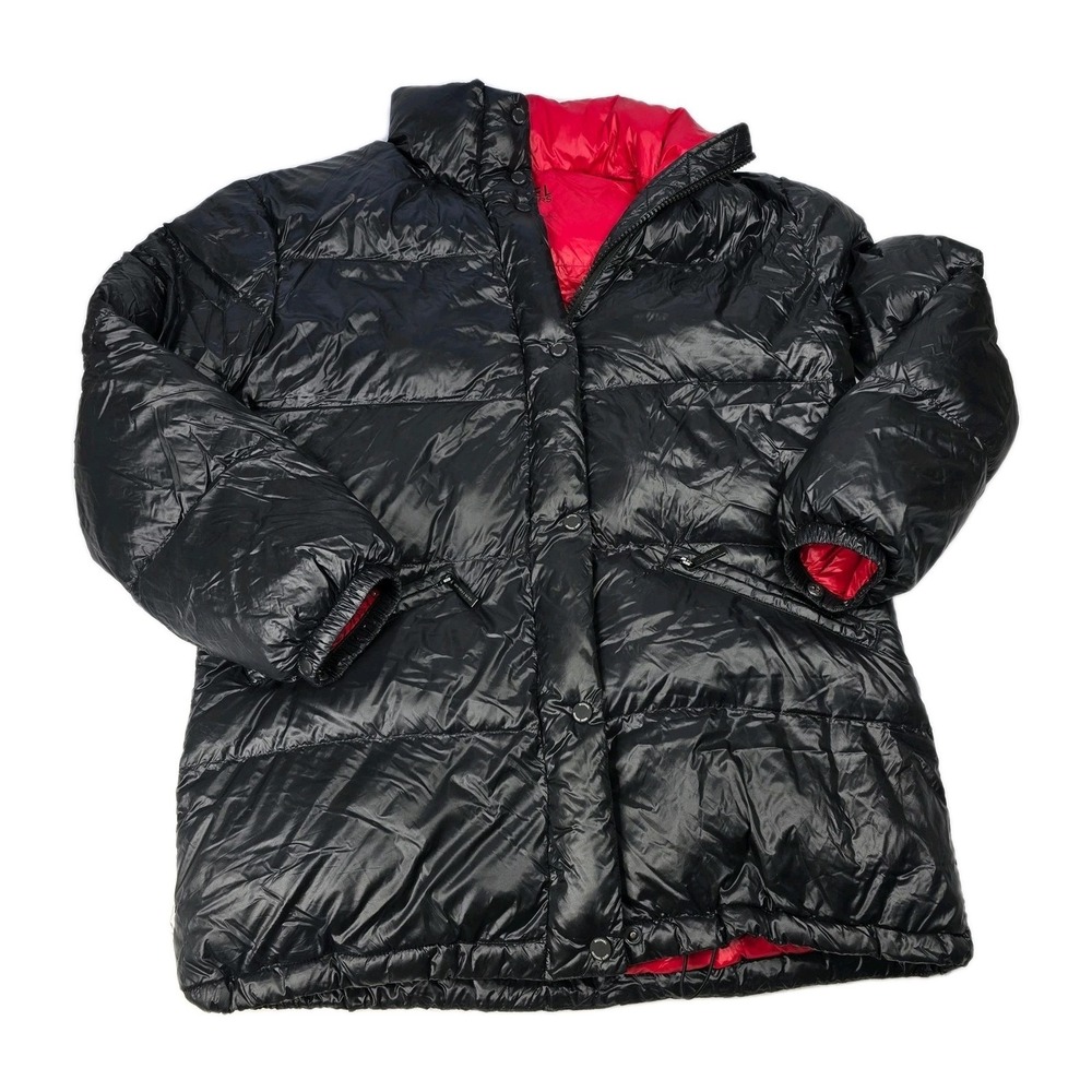 Michael Kors Mens Ultra Light Weight Down Fill Puffer Jacket‎ Black Red Small S